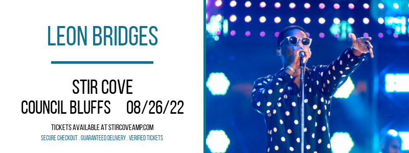 Leon Bridges at Stir Cove tickets Leon Bridges at Stir Cove
