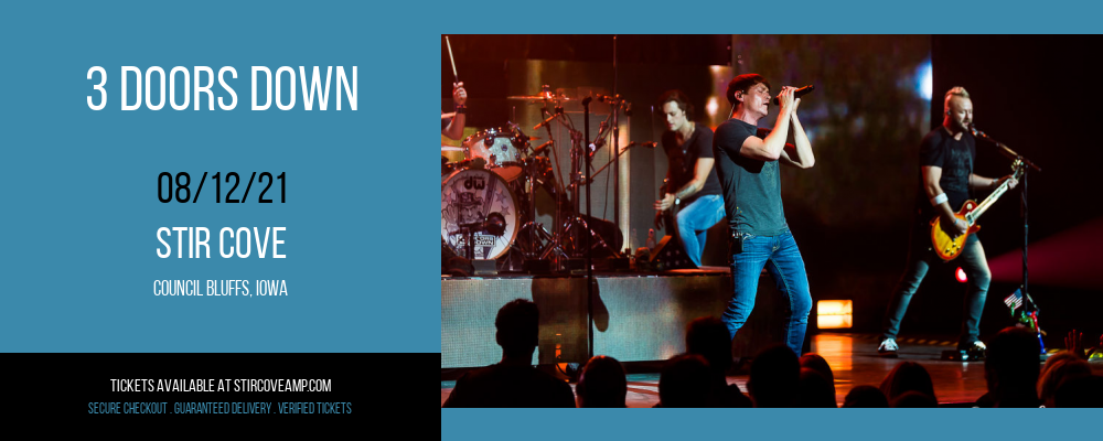 3 Doors Down at Stir Cove tickets 3 Doors Down at Stir Cove